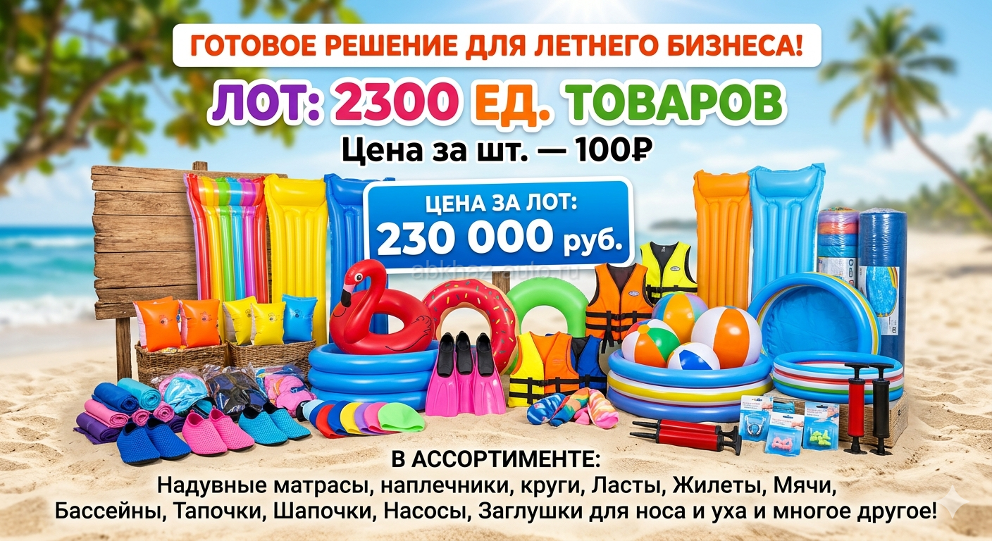 Готовый бизнес .2300 шт товара по 100₽